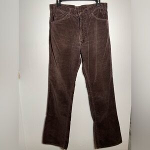 1983 Levi's 517 Dark Brown Corduroys Talon Zipper 34x34 Made in U.S.A. Vintage